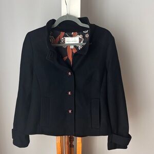 Banana Republic Black Women's Tailored Button Peacoat Jacket